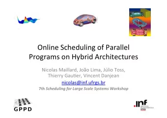 Online  Scheduling  of  Parallel    Programs  on  Hybrid  Architectures