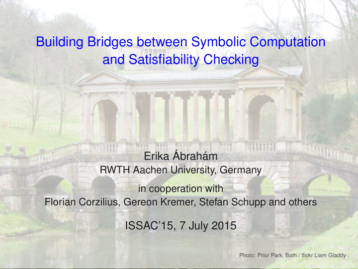 building bridges between symbolic computation and