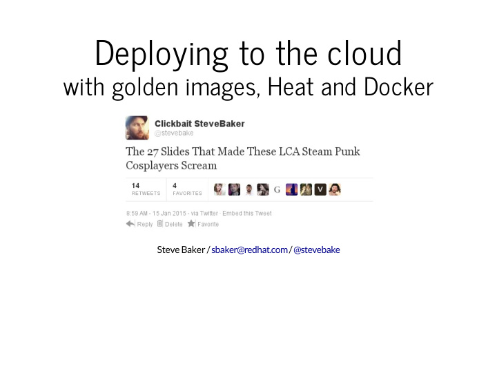 deploying to the cloud