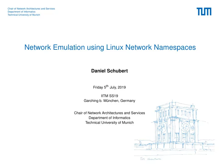 network emulation using linux network namespaces