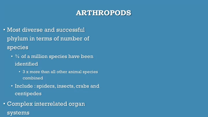 arthropods