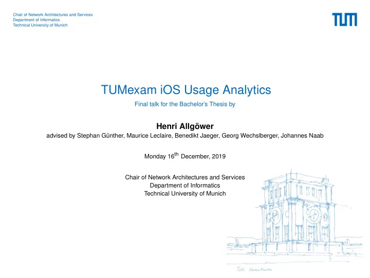 tumexam ios usage analytics