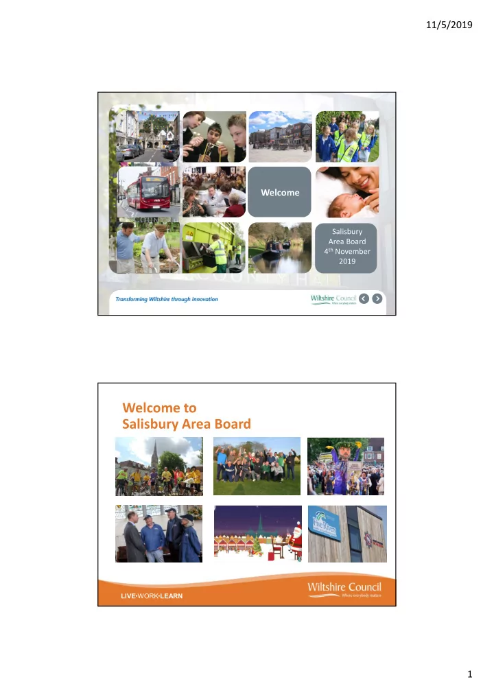 welcome to salisbury area board