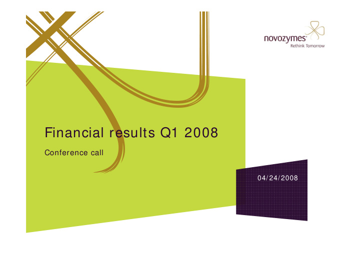 financial results q1 2008