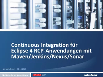 Continuous Integration fr  Eclipse 4 RCP-Anwendungen mit  Maven/Jenkins/Nexus/Sonar Hannes