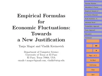 Empirical Formulas  A Practice-Oriented . . .  Scale Invariance: A . . .  for  Individual Stock: .