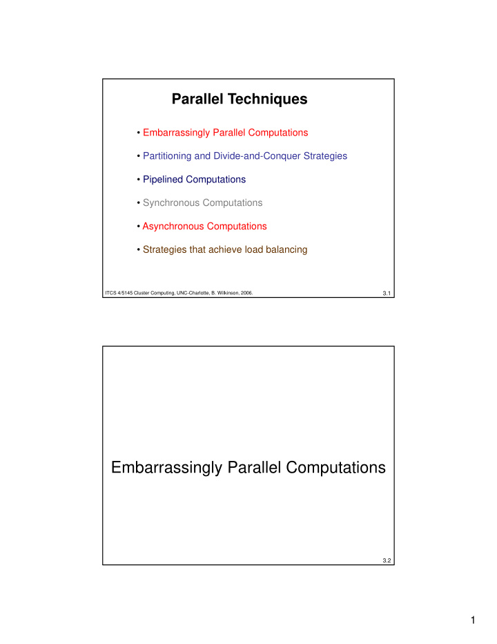 embarrassingly parallel computations