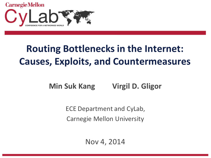 routing bottlenecks in the internet causes exploits and