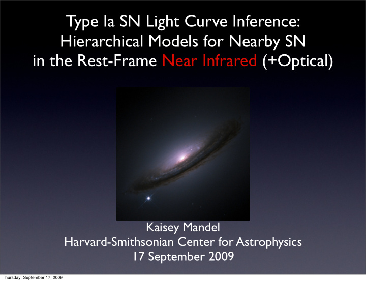 type ia sn light curve inference hierarchical models for