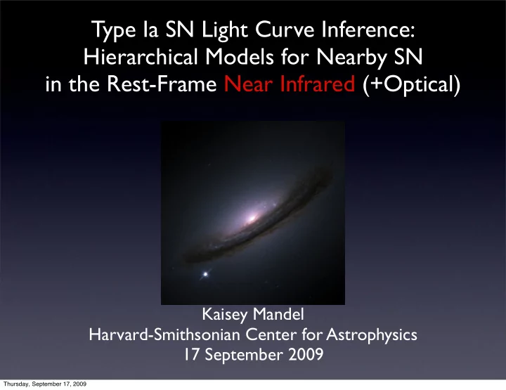 type ia sn light curve inference hierarchical models for