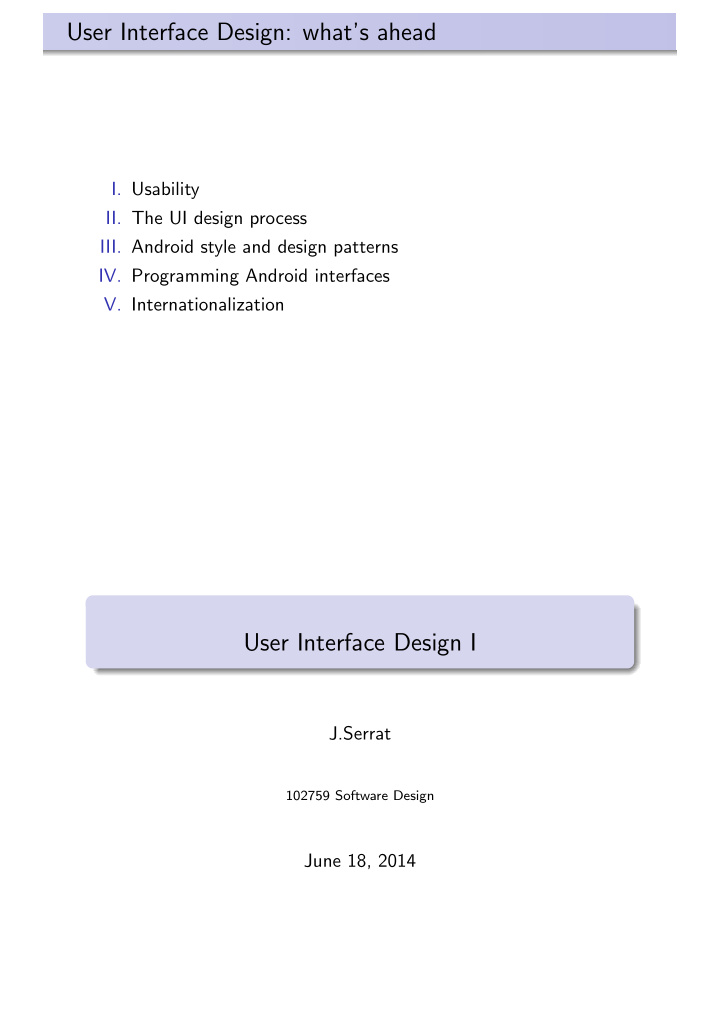 user interface design what s ahead