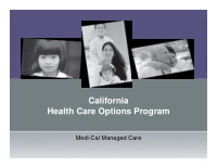 california health care options program