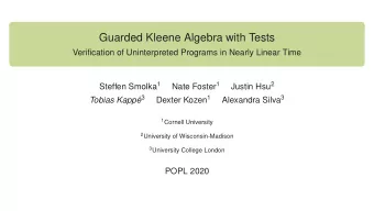 Guarded Kleene Algebra with Tests  Verification of Uninterpreted Programs in Nearly Linear Time