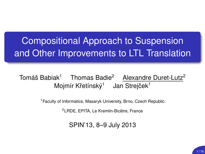 compositional approach to suspension and other