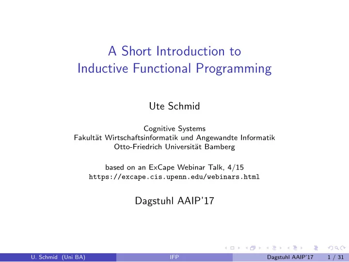 a short introduction to inductive functional programming
