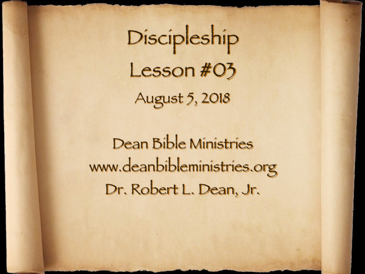 discipleship lesson 03