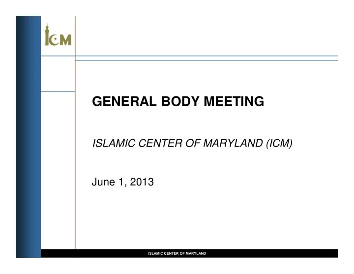general body meeting
