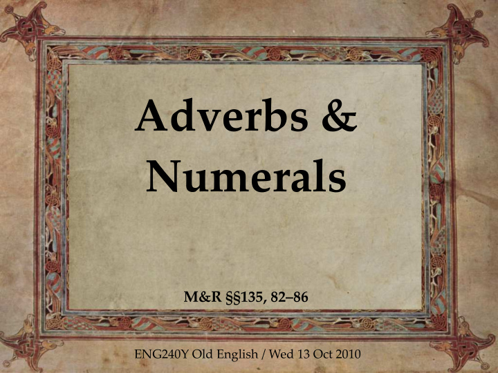 adverbs numerals