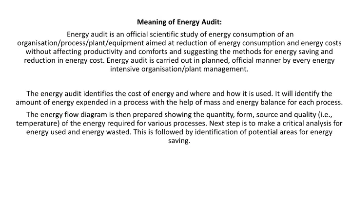 meaning of energy audit