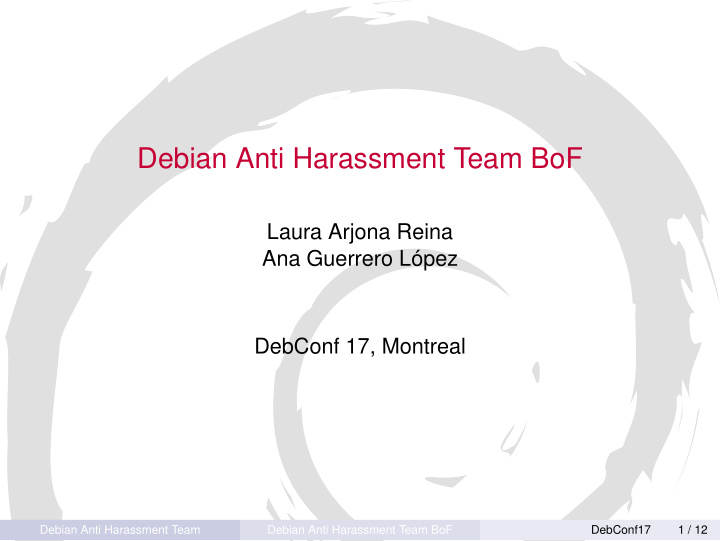 debian anti harassment team bof