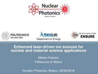 Enhanced laser-driven ion sources for  Firma convenzione  nuclear and material science applications