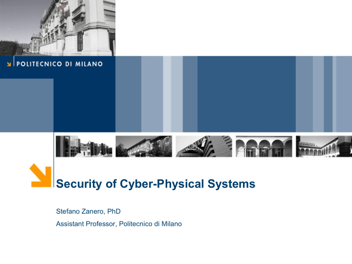 security of cyber physical systems