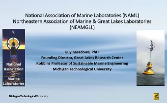 Nation  onal A  Assoc  ociation  on o  of Marine Labor  oratori  ories (  (NAML)  Northeastern  rn