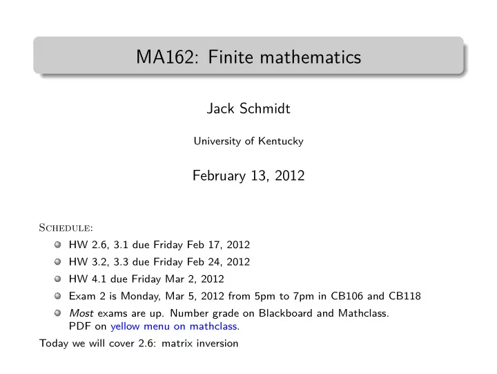 ma162 finite mathematics
