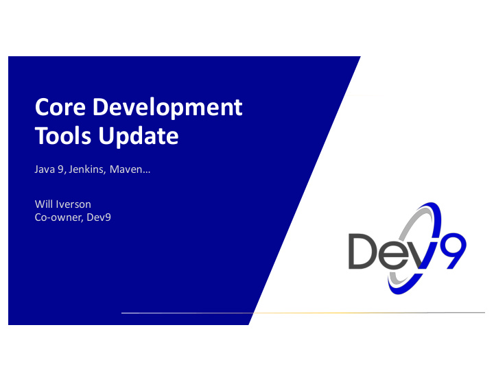 core development tools update