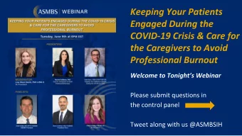 Nate Sann, MSN CRNP FNP-BC    Health Outcomes    Fear and anxiety    Disconnected