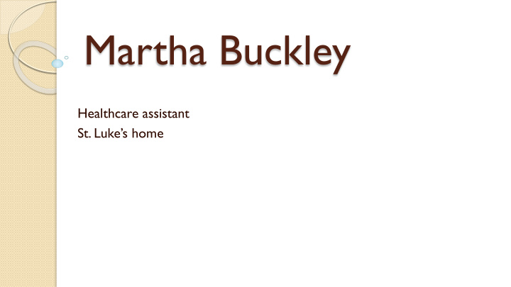 martha buckley
