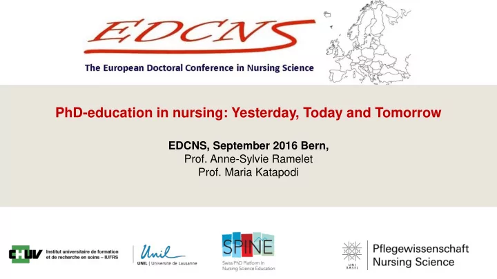 edcns september 2016 bern prof anne sylvie ramelet prof