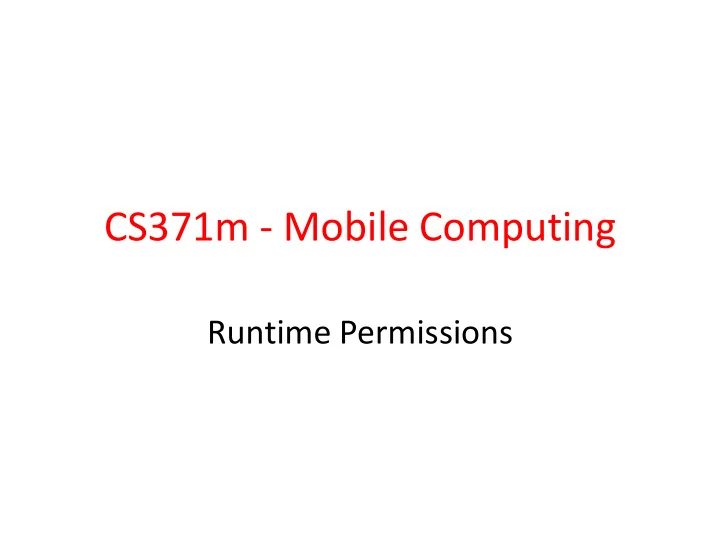 cs371m mobile computing