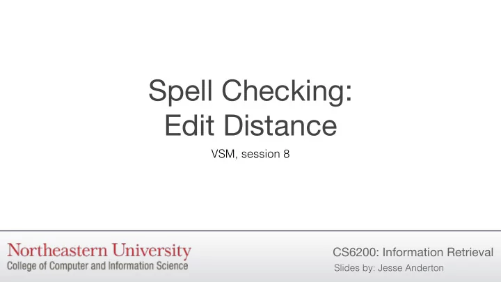 spell checking edit distance