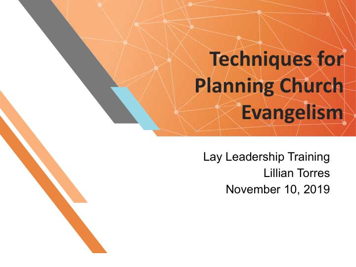 techniques for planning church evangelism