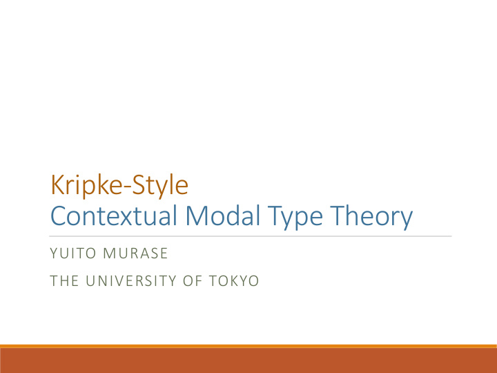 contextual modal type theory