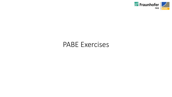 pabe exercises