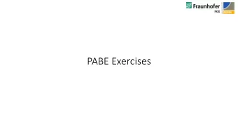 PABE Exercises  00-intro/01-exercises/schedule  ~/pabe/  Schedule  Number Date  Topic  Assignment