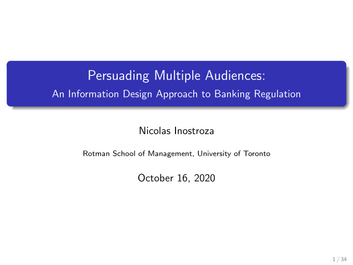 persuading multiple audiences