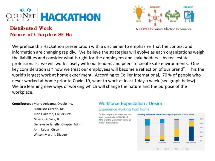 we preface this hackathon presentation with a disclaimer