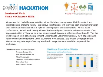 We preface this Hackathon presentation with a disclaimer to emphasize  that the context and