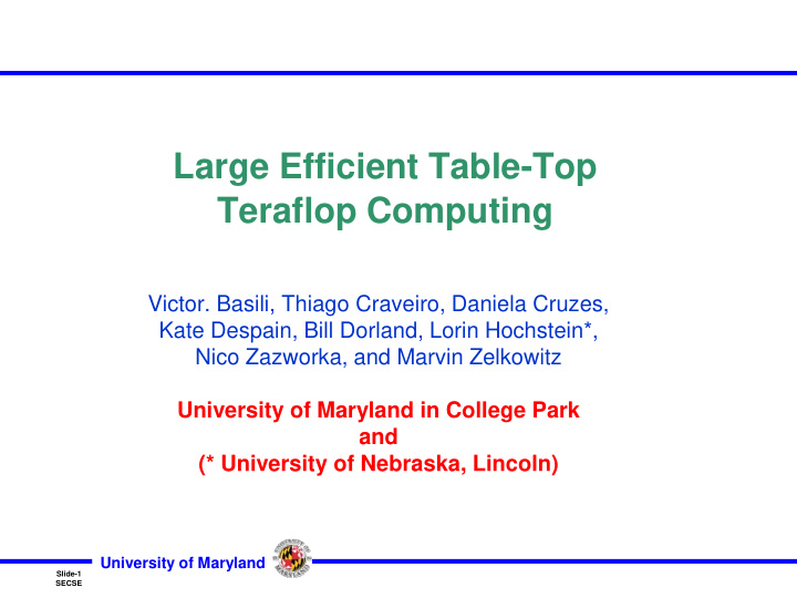 large efficient table top