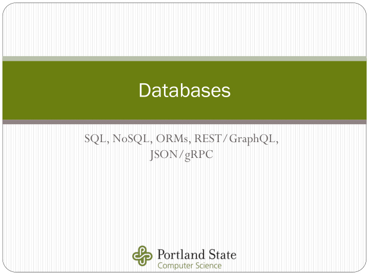 databases