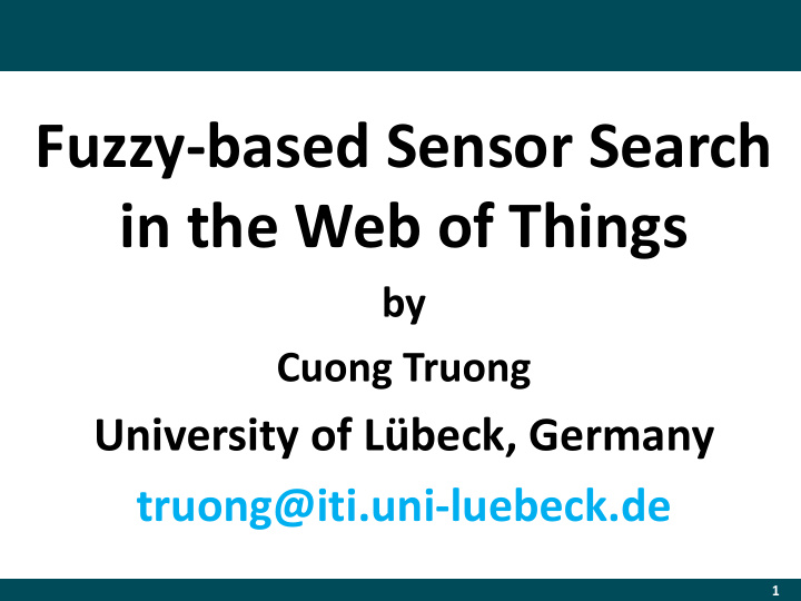 fuzzy based sensor search