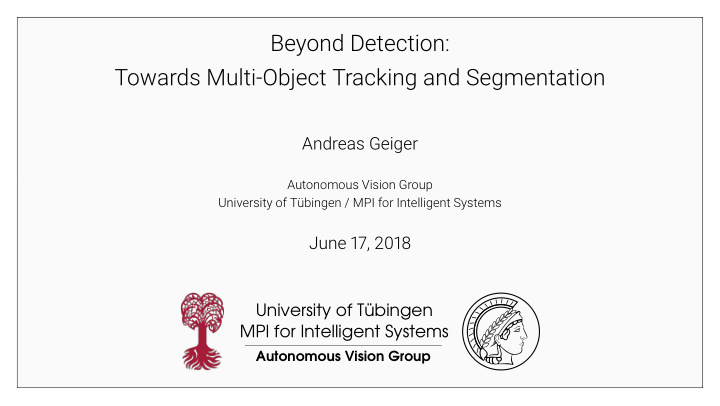 beyond detection towards multi object tracking and