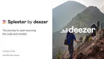 The journey to open-sourcing  the code and models  FOSDEM 2020  Anis Khlif, Flix Voituret