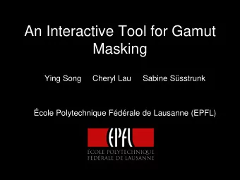 Masking  Ying Song  Cheryl Lau  Sabine Ssstrunk  cole Polytechnique Fdrale de Lausanne