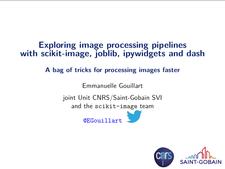 exploring image processing pipelines with scikit image