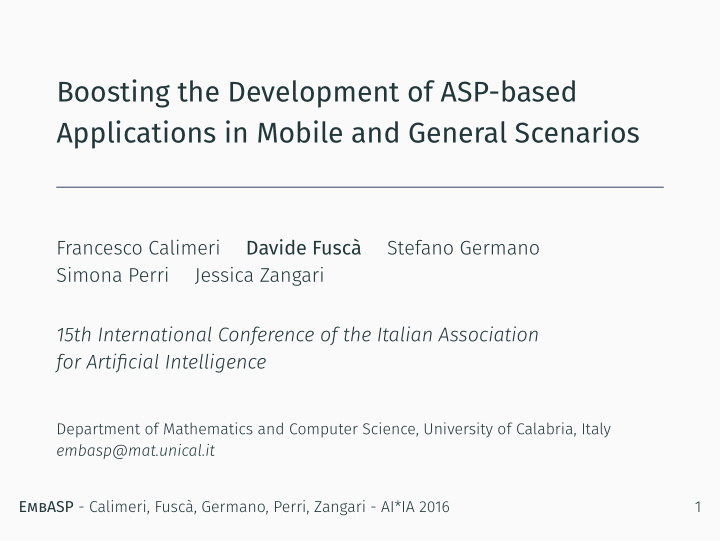 boosting the development of asp based applications in
