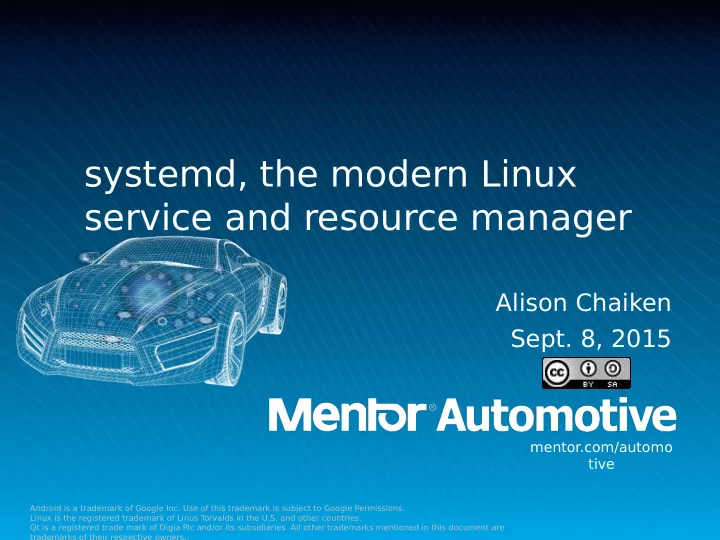 systemd the modern linux service and resource manager